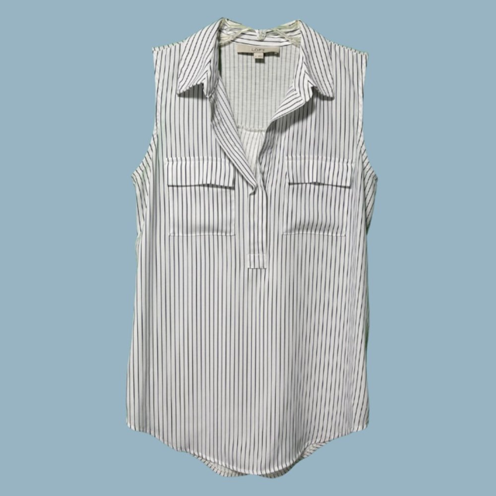 LOFT White Sleeveless Blouse